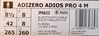 Zapatillas Adidas Adizero Adios Pro 4M