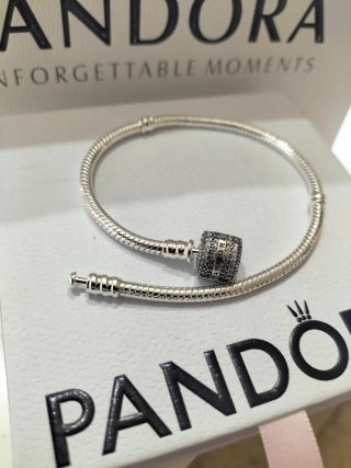 Pulsera Pandora Plata y Negro