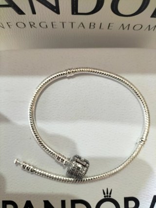 Pulsera Pandora Plata y Negro