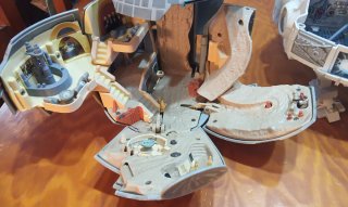 Set di giocattoli vintage Millennium Falcon e Death Star di Star Wars