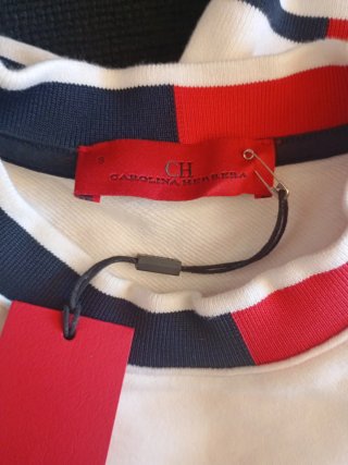 !OCASIÓN! Sudadera Carolina Herrera Blanca Talla S