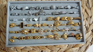 Lote Anillos Acero Inoxidable Ajustables