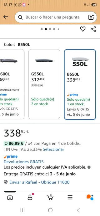 Maletero coche + vaca techo