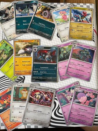 Cartas Pokémon Varias - Druddigon, Zoroark, Golurk