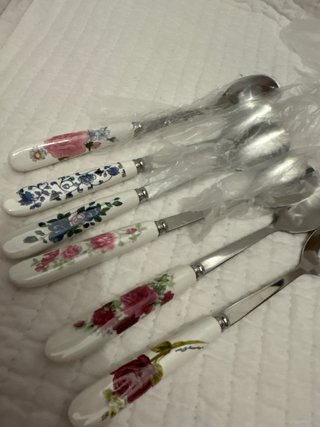 Set di 6 cucchiaini Royal con fiori