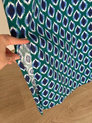 Vestido Sfera Asimétrico Azul y Verde Talla Única