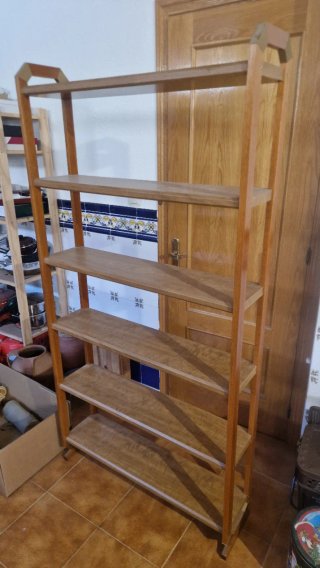 Estantería de madera 6 baldas