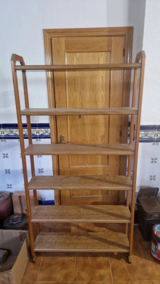 Estantería de madera 6 baldas