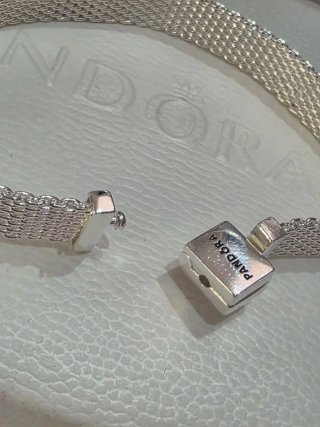 Pulsera Pandora Malla Plata