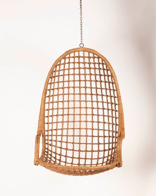 Silla Colgante Mimbre Años 60-70