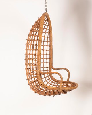 Silla Colgante Mimbre Años 60-70