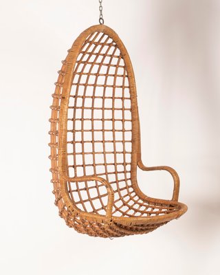 Silla Colgante Mimbre Años 60-70