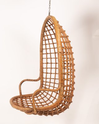Silla Colgante Mimbre Años 60-70