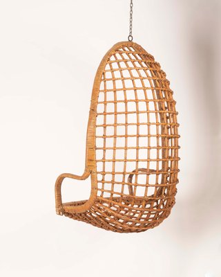 Silla Colgante Mimbre Años 60-70