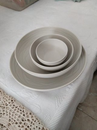 Vajilla Plástico Beige