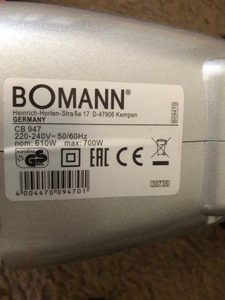 Aspirador de mano BOMANN