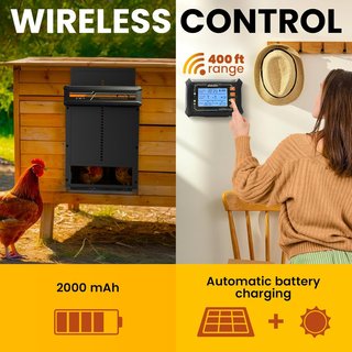 Puerta Solar Inalámbrica para Gallinero