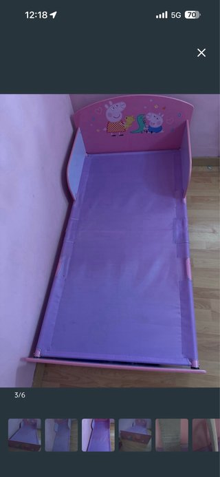 Cama Infantil Peppa Pig 70x140 + Colchón