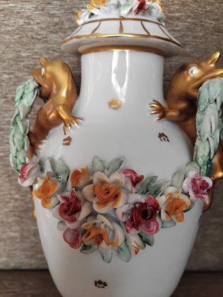 Jarra Artibus Nova Decorada Flores e Dourado