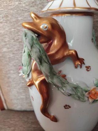 Jarra Artibus Nova Decorada Flores e Dourado