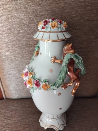 Jarra Artibus Nova Decorada Flores e Dourado