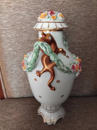 Jarra Artibus Nova Decorada Flores e Dourado