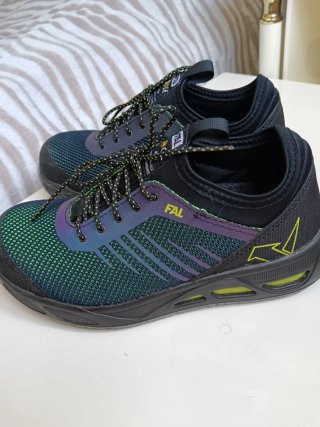 Zapatos de seguridad FAL negros y verdes