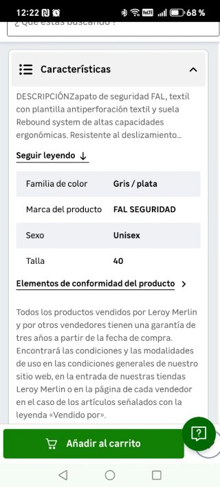 Zapatos de seguridad FAL negros y verdes