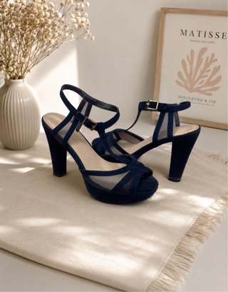 Zapatos de tacón azul