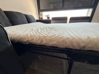 Sofá cama 2 plazas gris oscuro