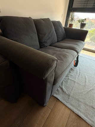 Sofá cama 2 plazas gris oscuro