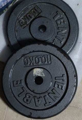 Discos pesas 10 Kg x2, 28mm