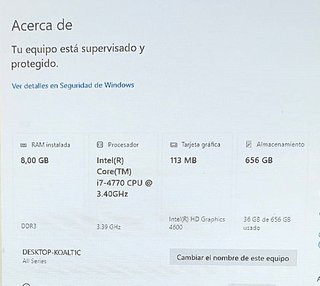 Tore Atx- Intel i7 3.40GHz-700GB-W10 PRO