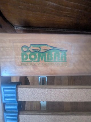 Cama artesanal madera maciza con somier articulado