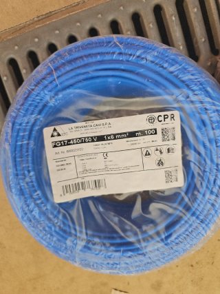 Cavo elettrico FG17-450/750 V 1x6 mm²