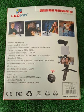 Kit Video Smartphone Luce LED Treppiede microfono