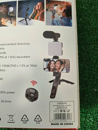 Kit Video Smartphone Luce LED Treppiede microfono