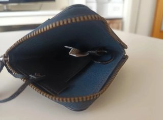 Cartera Piel Emilio Tucci nueva. Apertura en L