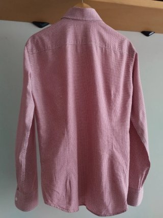 Camisa chico cuadros rojo y blanco