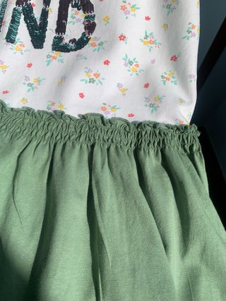 Vestido infantil flores y mensaje