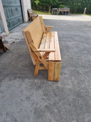 Banco y mesa de madera 2 en 1.ultima OPORTUNIDAD