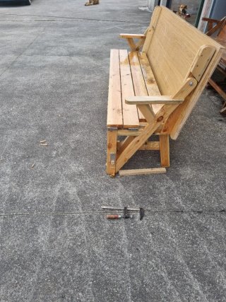 Banco y mesa de madera 2 en 1.ultima OPORTUNIDAD