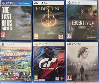 Lote 6 Juegos PS5: Elden Ring, RE4, TLOU2, GT7, SH