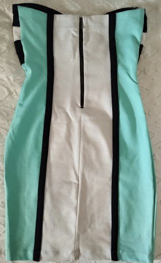 Vestido tirantes color block