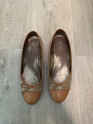 Bailarinas Farrutx Beige y Marrón