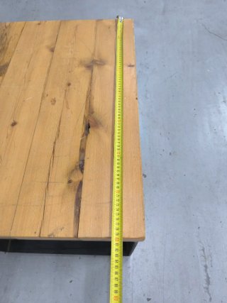 Mesa de centro industrial madera y acero