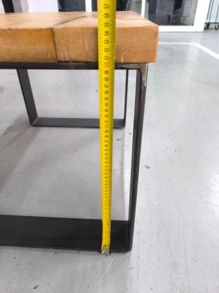 Mesa de centro industrial madera y acero