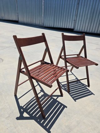 2 Sillas Plegables Madera Marrón ☎️683469031☎️