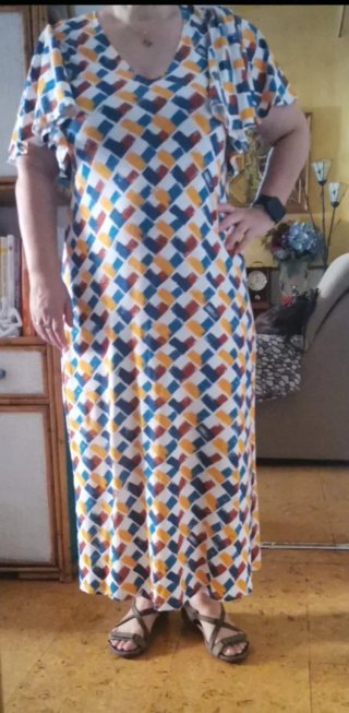 Vestido largo Sfera estampado talla L