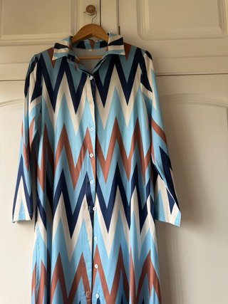 Vestido camisero estampado S
